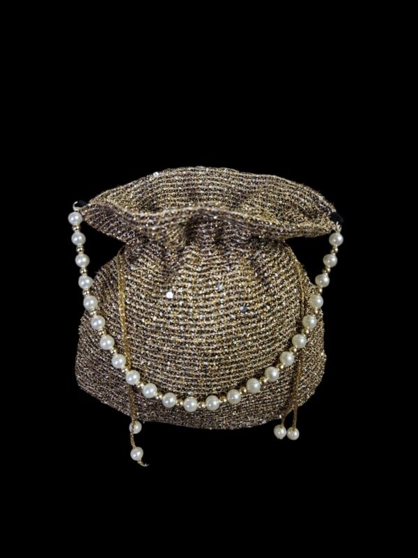 Antique gold potli bag