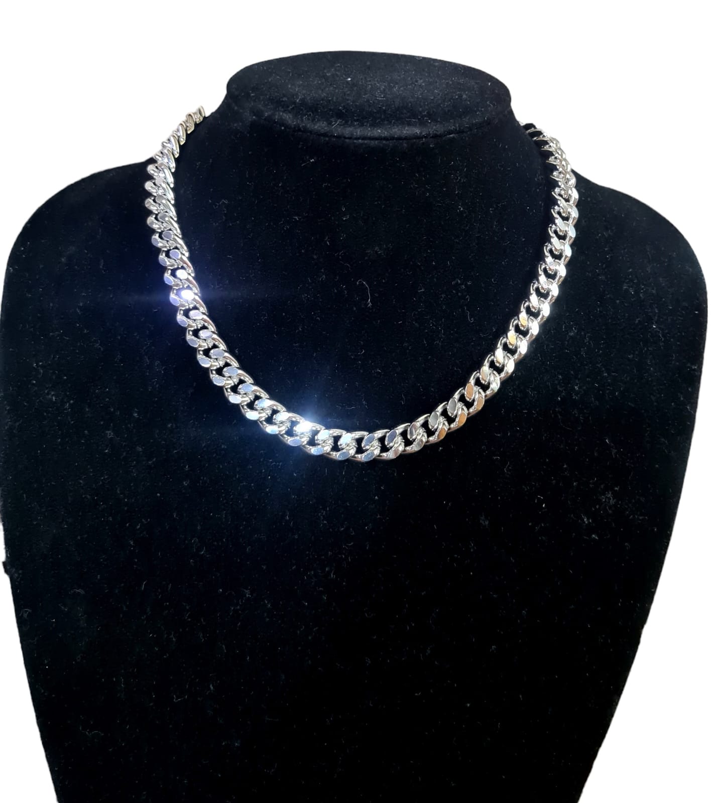 Silver choker necklace