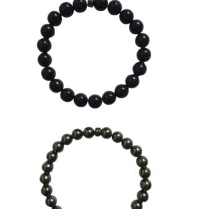 Black and Grey Men's Bracelet Combo - Image 1